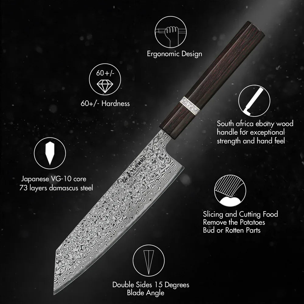67-Layer Damascus Kiritsuke Chef Knife