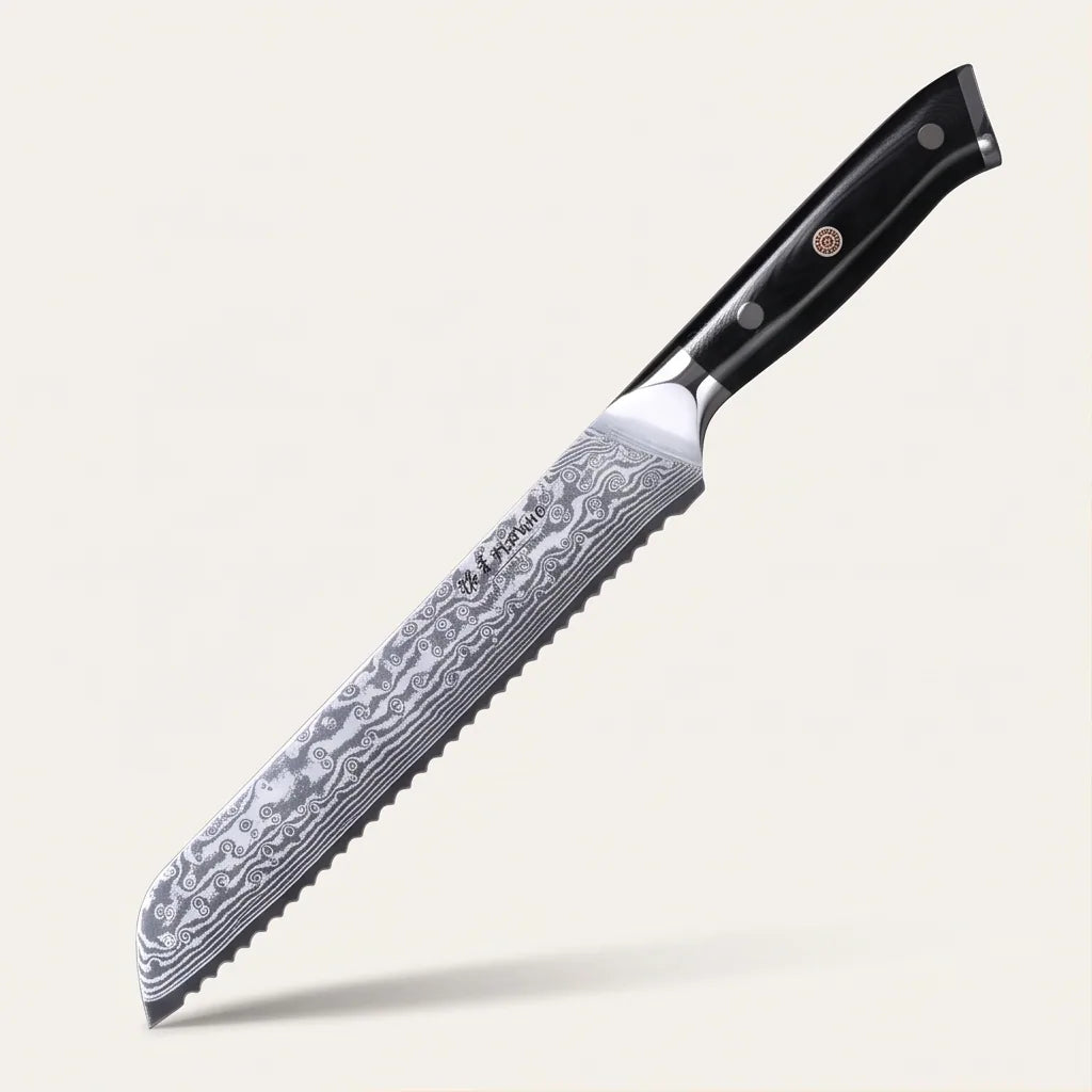 VG10 Damascus Serrated Bread Knife