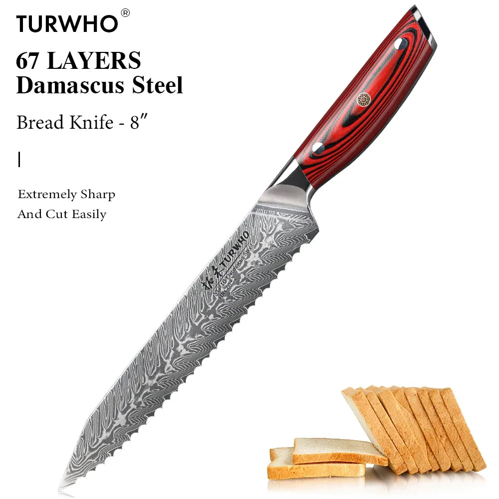 67-Layer Damascus Steel Chef Knife