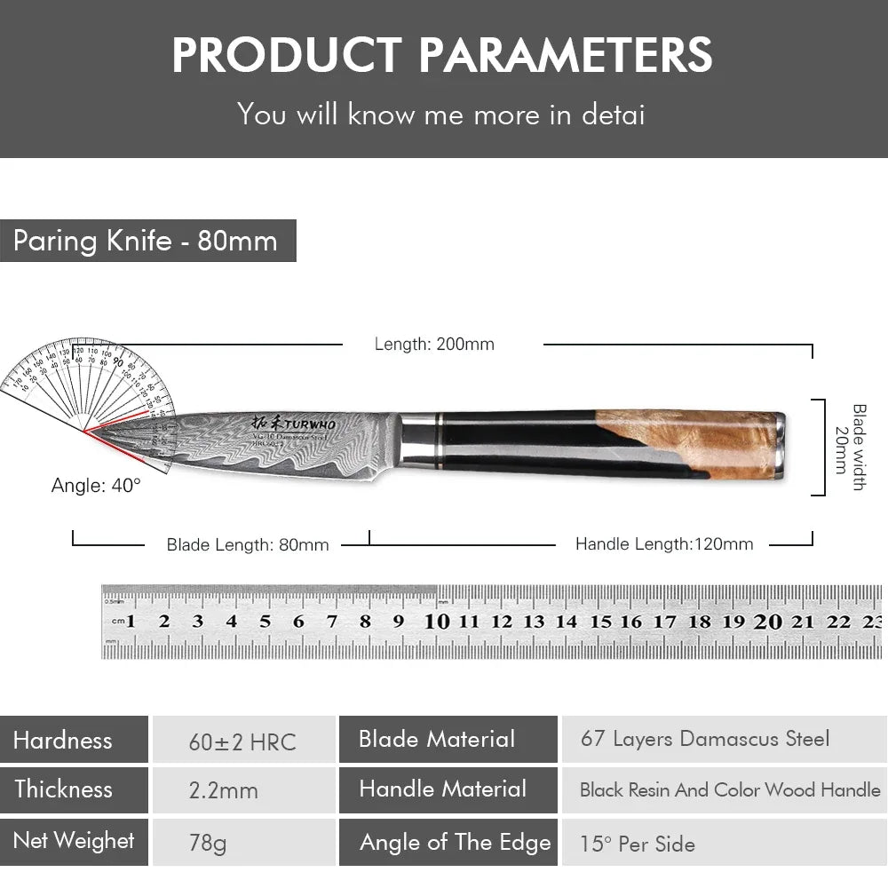 Damascus Steel Paring Knife