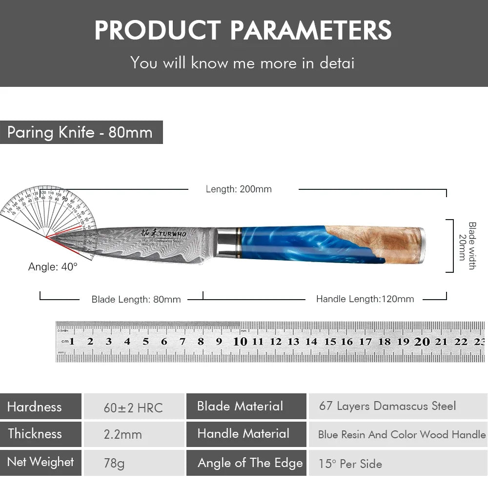 Damascus Steel Paring Knife