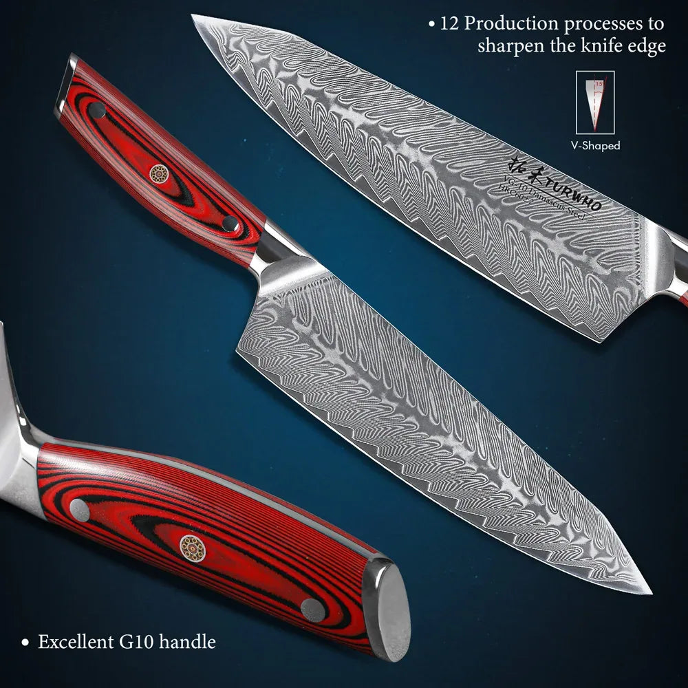 67-Layer Damascus Steel Chef Knife