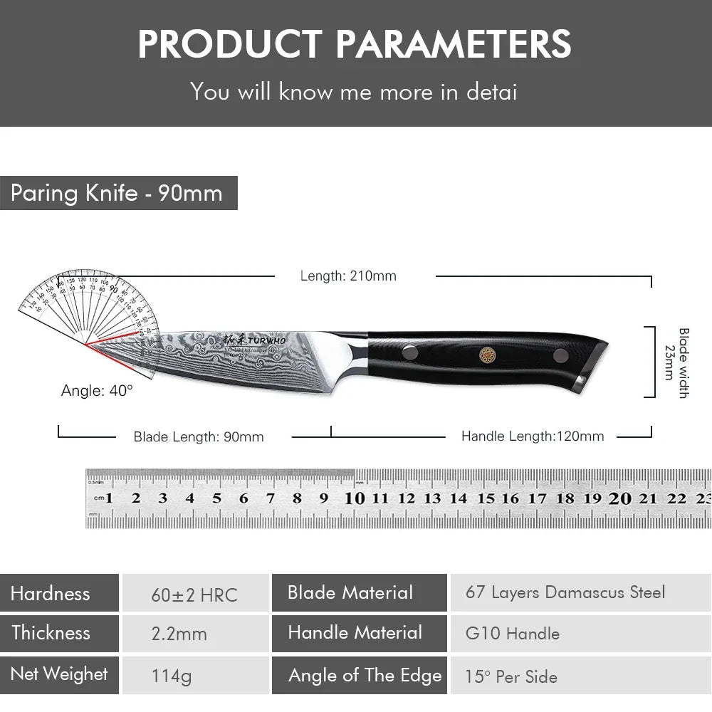 Damascus Steel Paring Knife