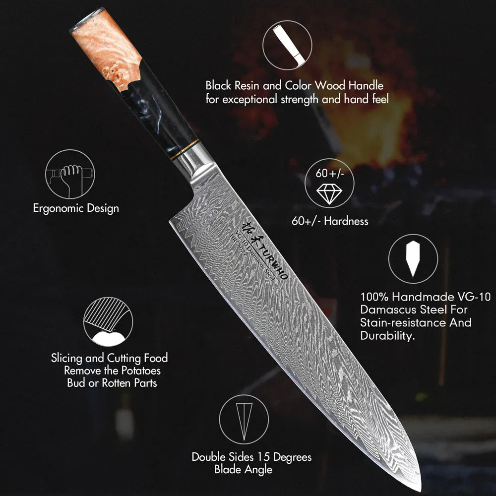 VG10 Damascus Steel Gyuto Chef Knife
