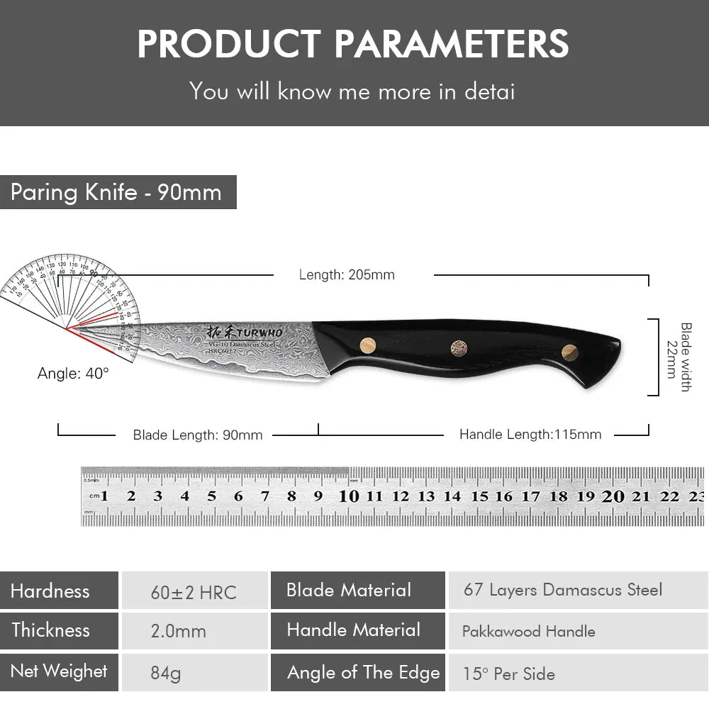 Damascus Steel Paring Knife