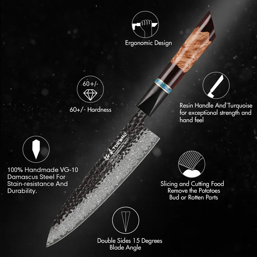 Damascus Steel Japanese Kitchen Knife