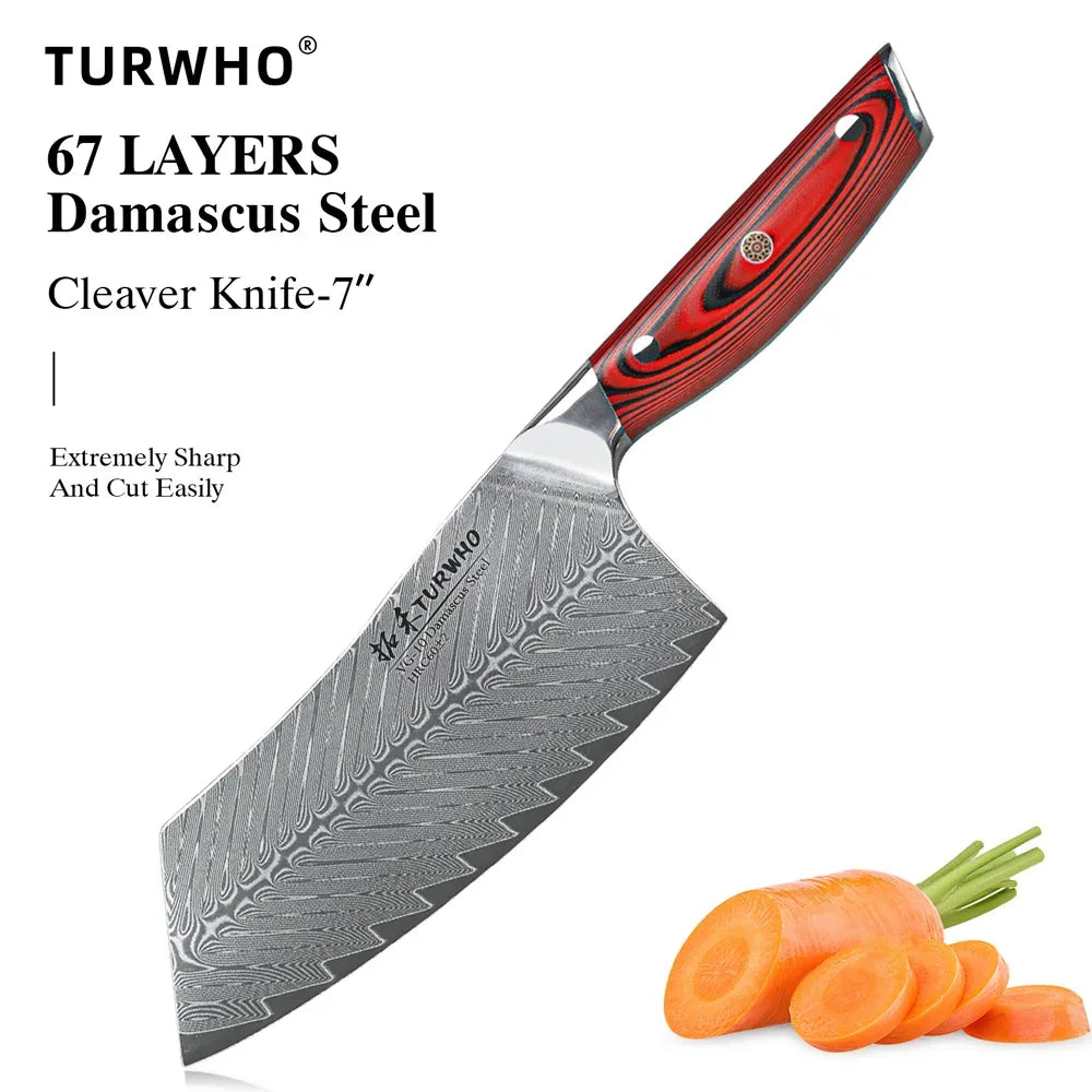 67-Layer Damascus Steel Chef Knife