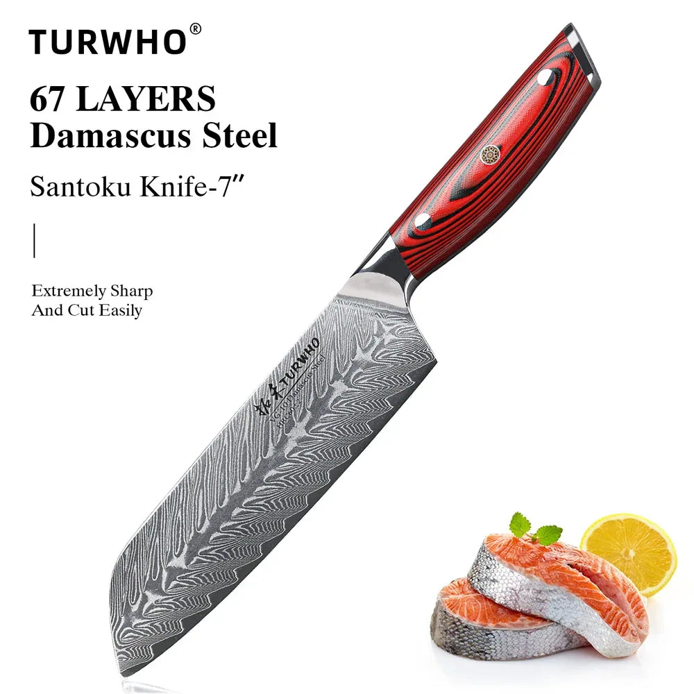 67-Layer Damascus Steel Chef Knife