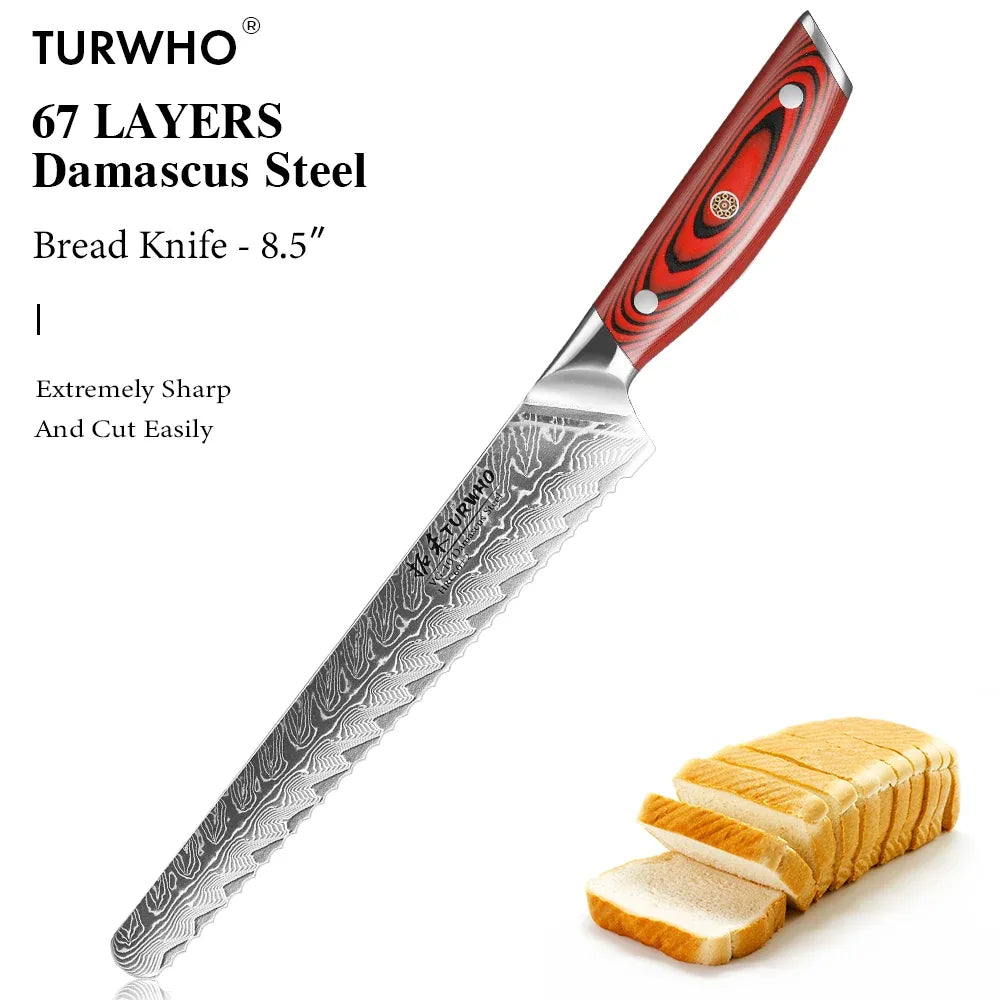 67-Layer Damascus Steel Chef Knife