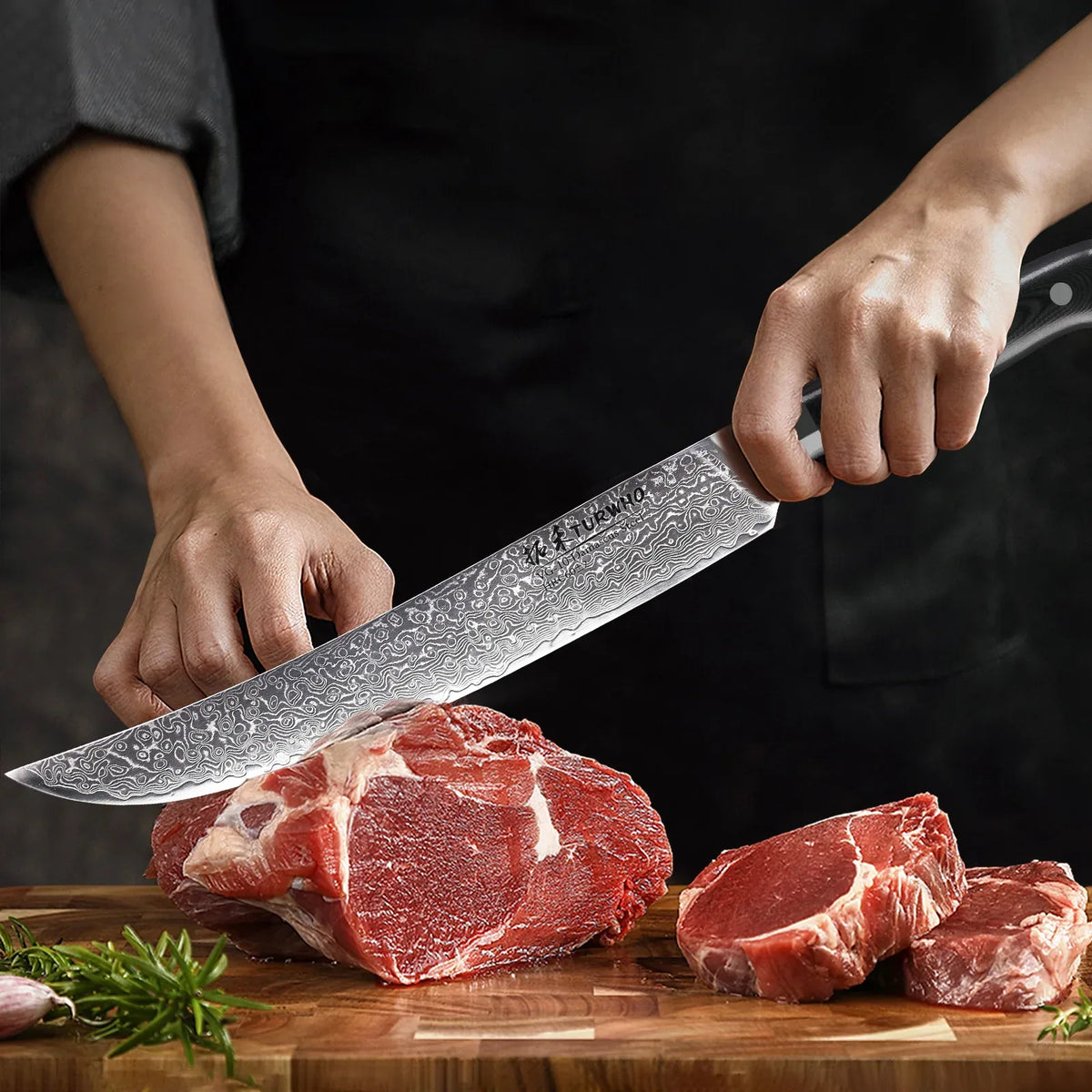 67-Layer Damascus Steel Slicing Knife